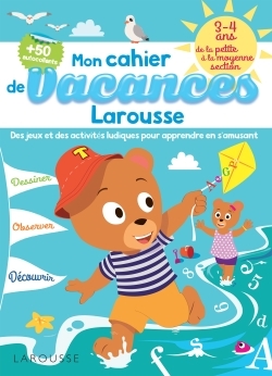 Cahier de jeux de vacances Larousse 3-4 ans