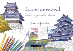 Japon ancestral coloriages anti-stress - 32 cartes postales