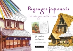 Paysages Japonais coloriages anti-stress 32 cartes postales