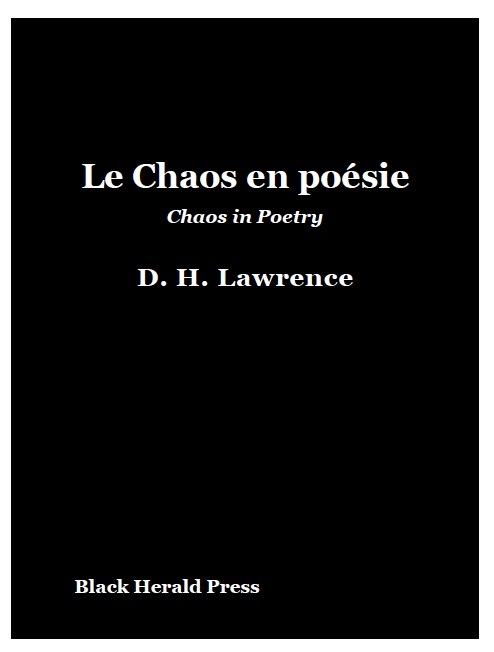 LE CHAOS EN POESIE
