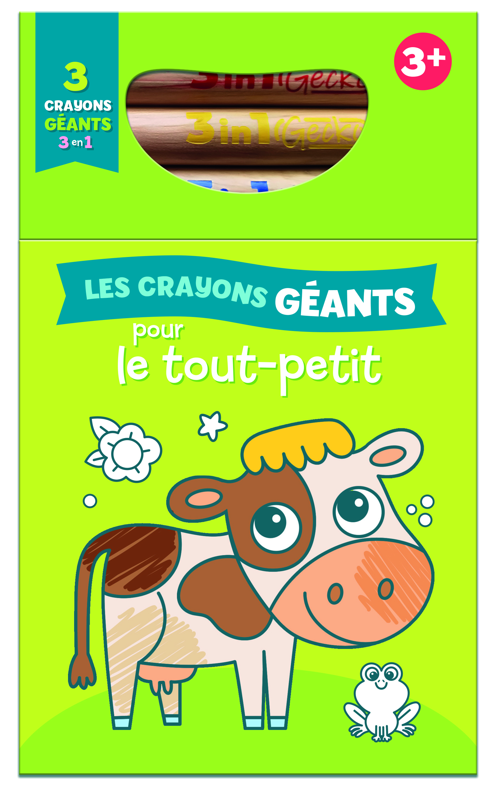 La vache 3+ crayons géants magiques