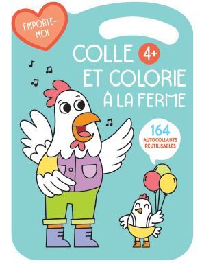 4+ bleue colle et colorie