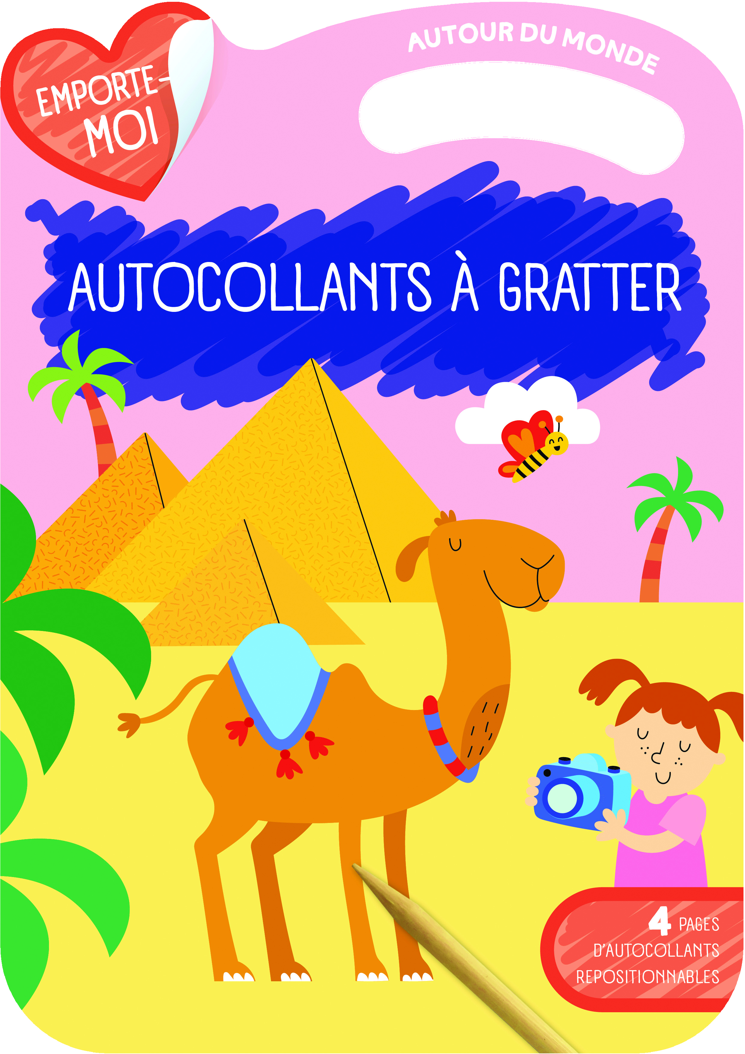 Autour du monde autocollants à gratter