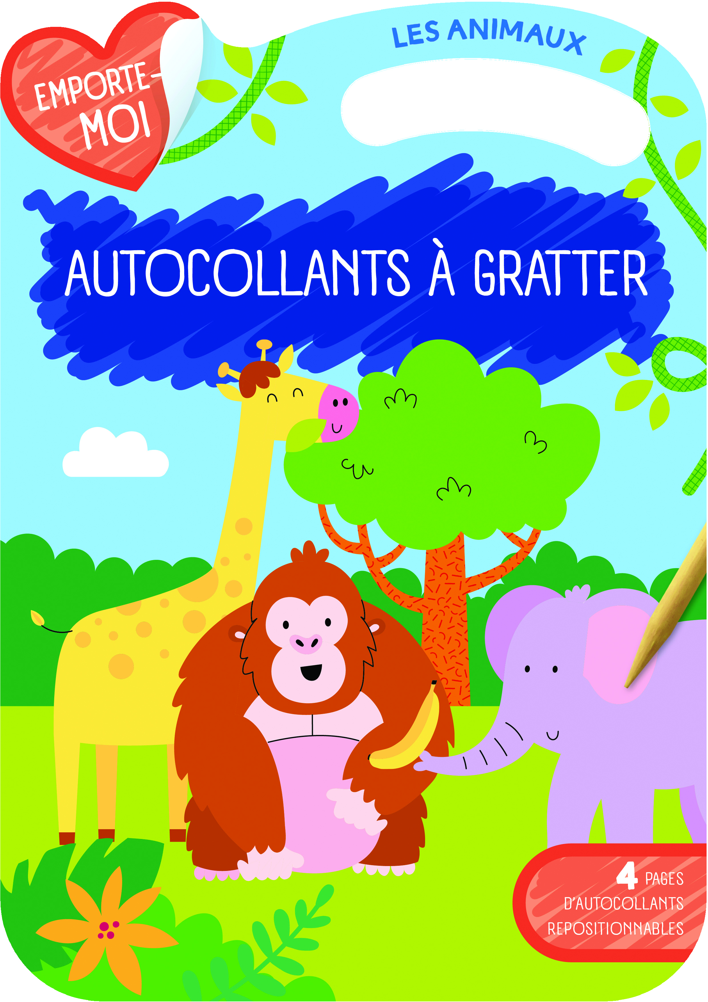 Les animaux autocollants à gratter