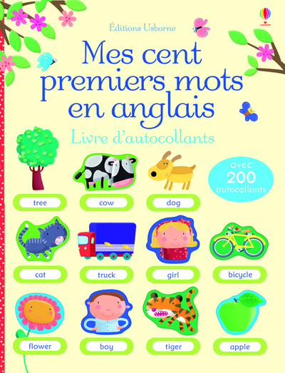 Mes cent premiers mots en anglais - Livre d'autocollants