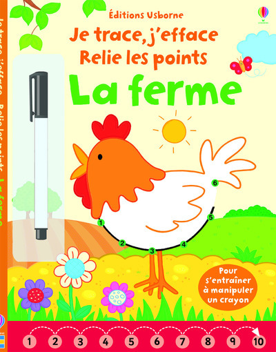 Je trace, j'efface Relie les points - La ferme