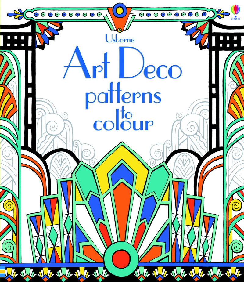 Art deco patterns to colour
