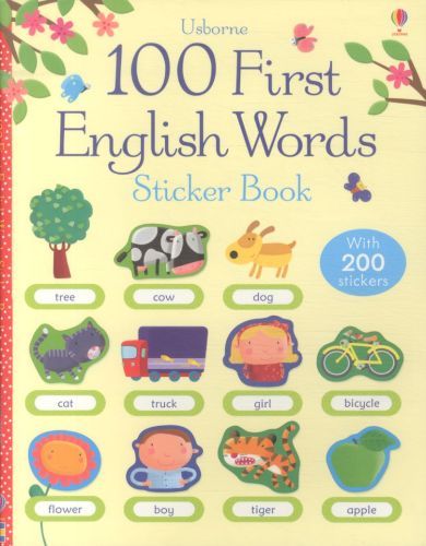 100 First English Words: Sticker Book