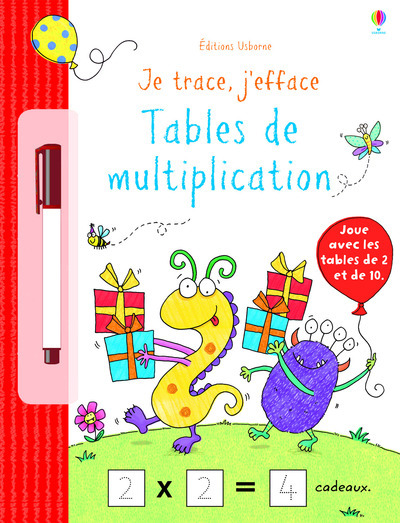 Je trace, j'efface - Tables de multiplication