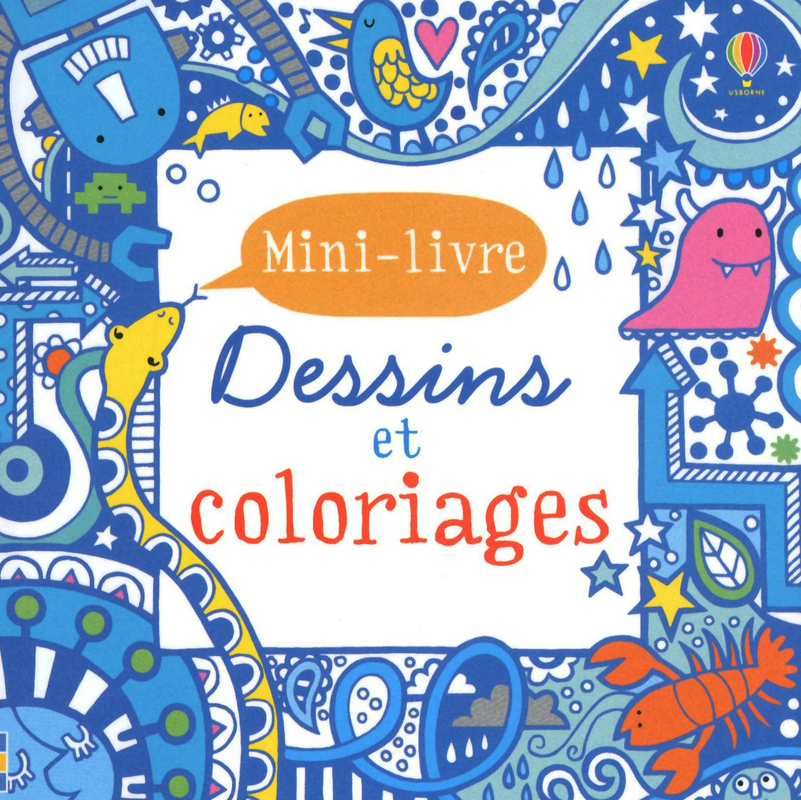 DESSINS ET COLORIAGES BLEU - MINI-LIVRE