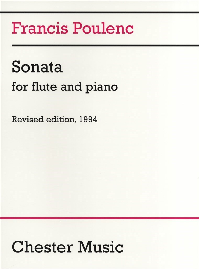 FRANCIS POULENC : SONATA FOR FLUTE AND PIANO - FLUTE TRAVERSIERE ET PIANO - EDITION 1994