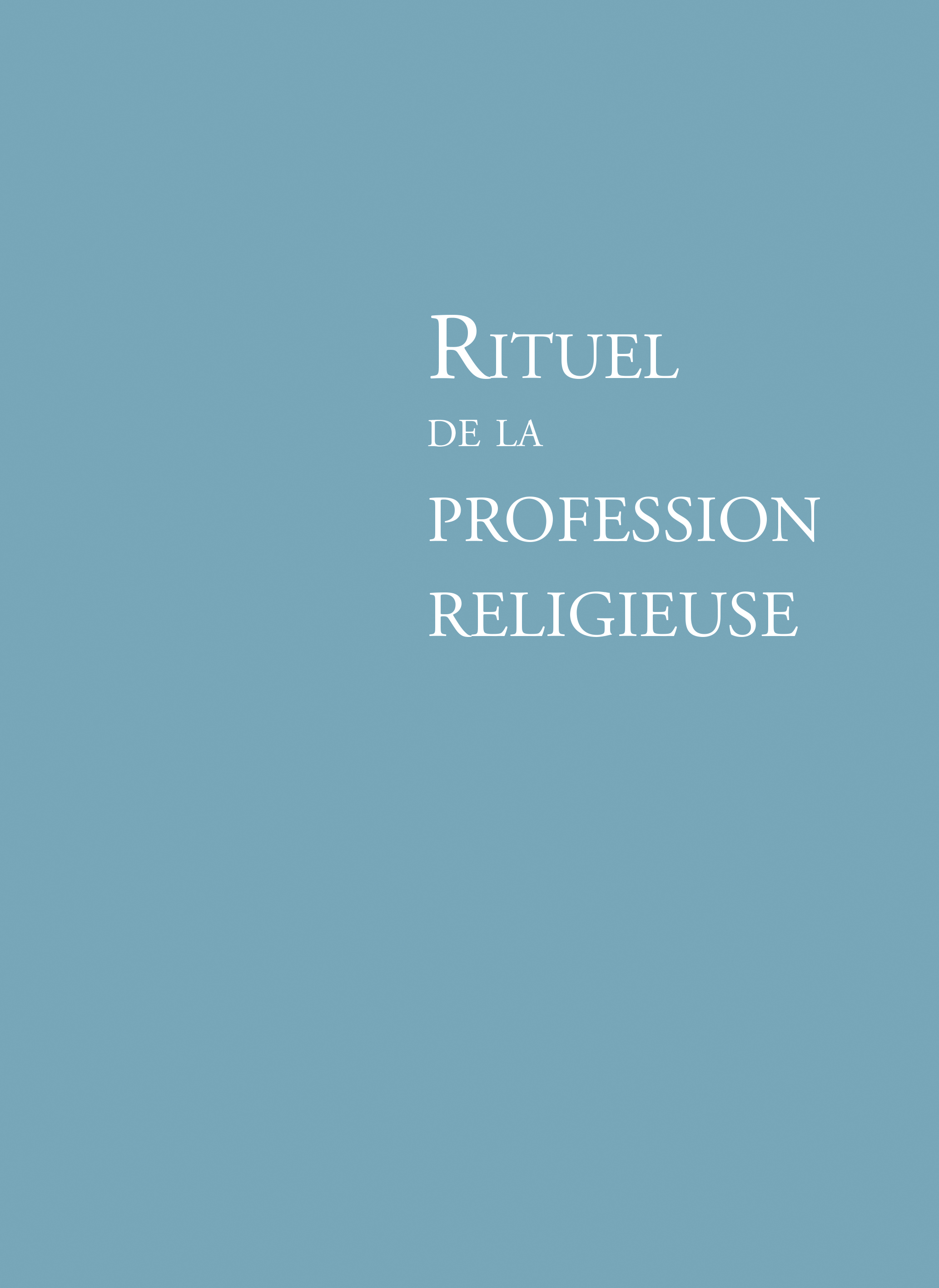 Rituel de la profession religieuse NE