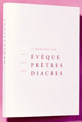 Rituel des ordinations - livre de travail