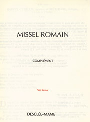 COMPLEMENT AU MISSEL ROMAIN / PF