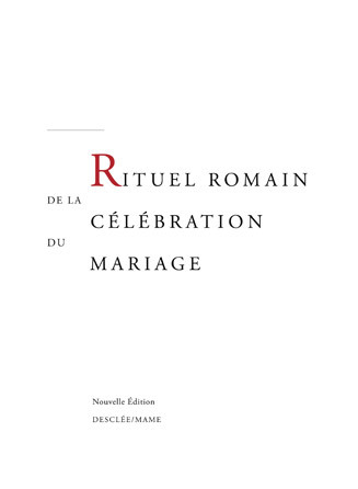 Rituel du mariage - ouvrage du travail