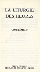 LITURGIE DES HEURES COMPLEMENT (PACK 5EX)
