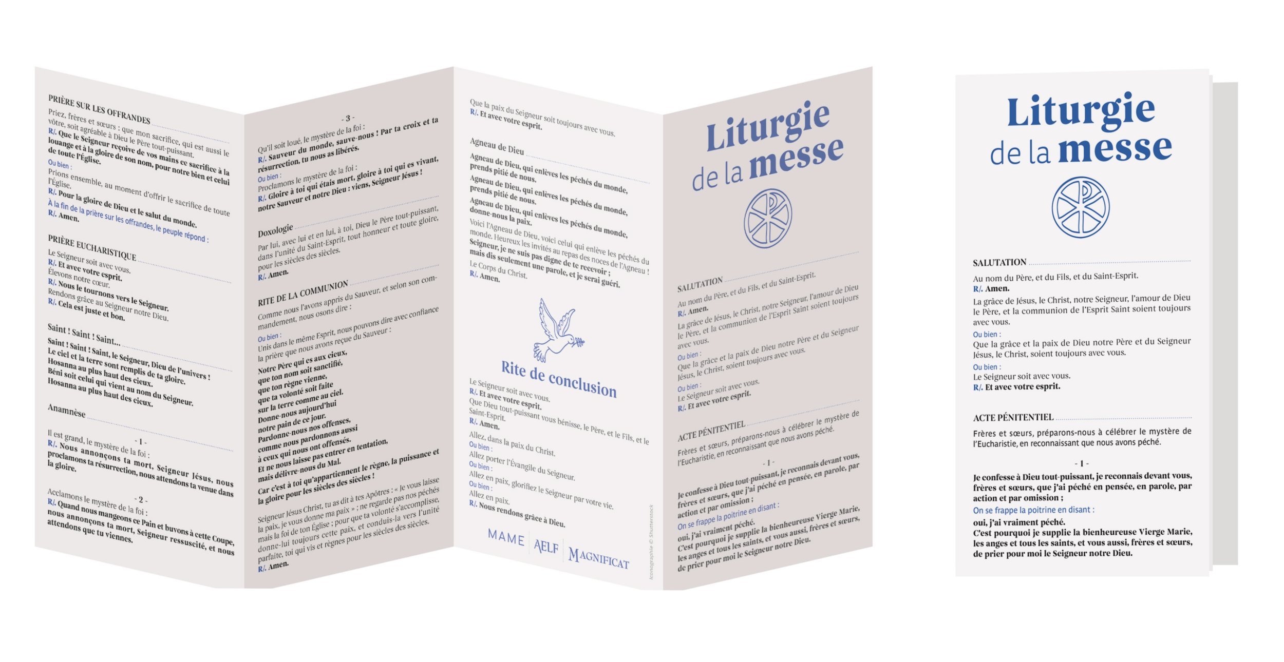 pack 25 ex Dépliants Ordinaire de la messe