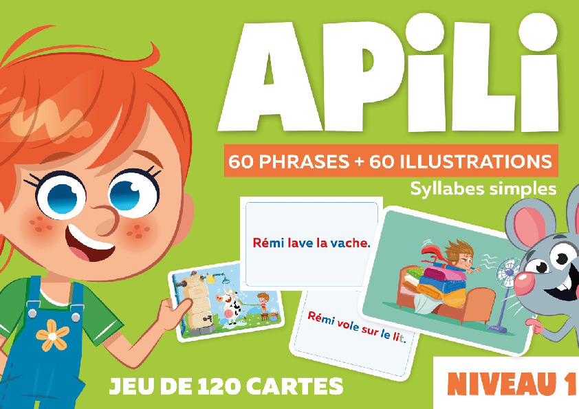 Jeu de 120 cartes Apili niveau 1