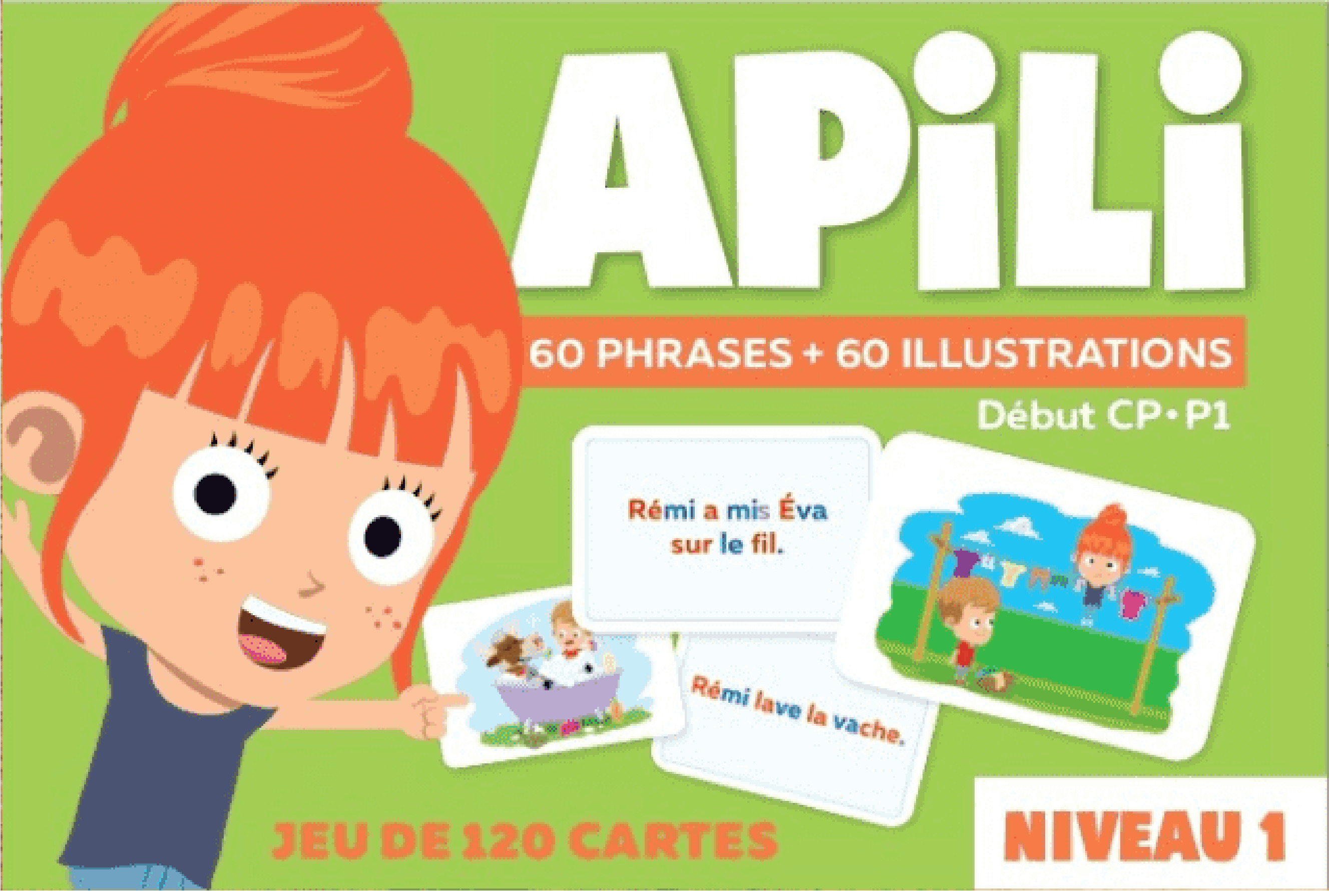 Jeu de 120 cartes Apili niveau  1
