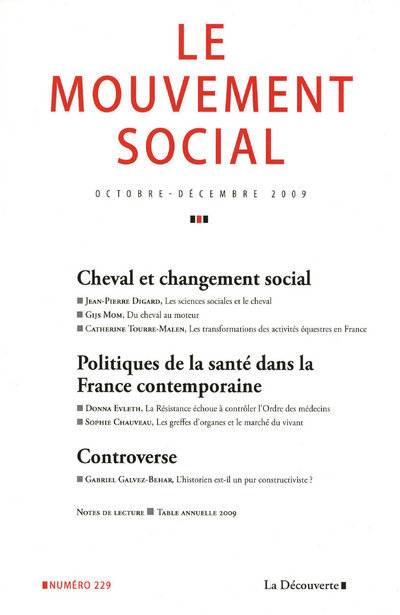 Le mouvement social numéro 229 Varia