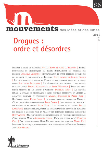 Revue Mouvements numéro 86 Drogues : ordre et désordres