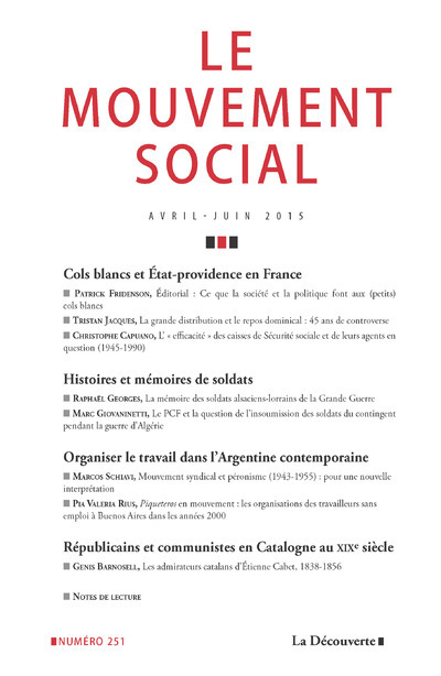 Le mouvement social numéro 251 Varia