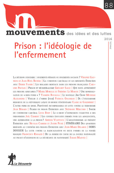 Revue Mouvements numéro 88 Prison : l'idéologie de l'enfermement