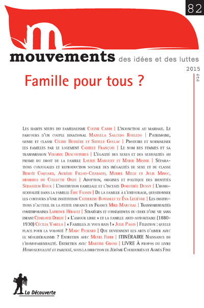 Revue Mouvements numéro 82 Famille pour tous ?