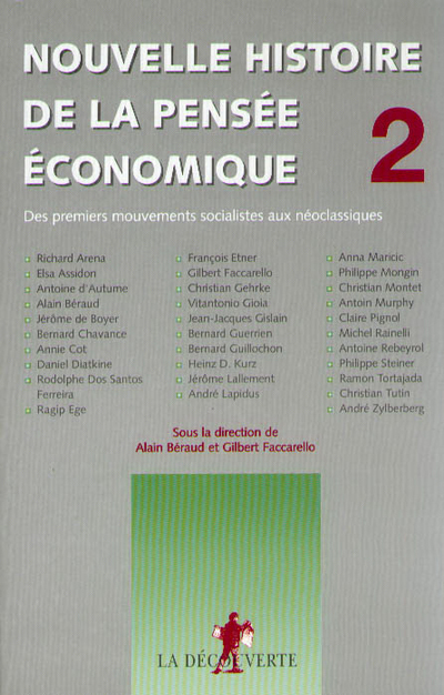Nouvelle histoire de la pensée économique - tome 2