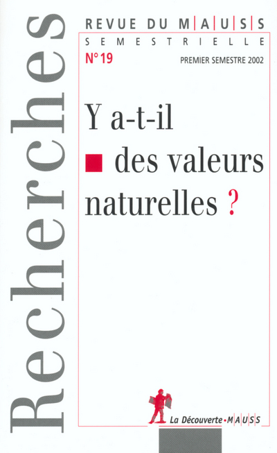 Revue du Mauss numéro 19 y a-t-il des valeurs naturelles