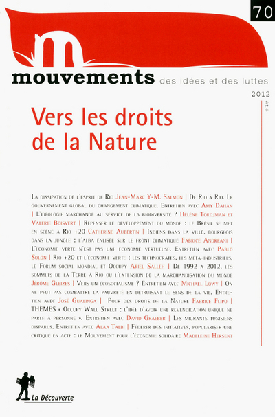 Revue Mouvements numéro 70 Les droits de la nature