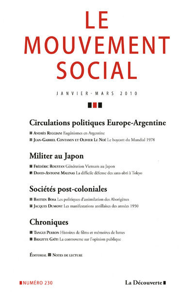 Le mouvement social numéro 230 Varia