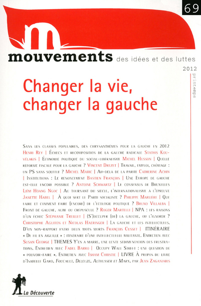Revue Mouvements numéro 69 Changer la vie, changer la gauche