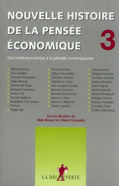 Nouvelle histoire de la pensée économique - tome 3