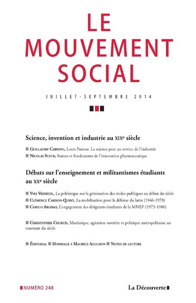 Le mouvement social numéro 248 Varia
