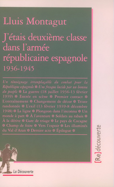 J'étais deuxième classe dans l'armée républicaine espagnole 1936-1945