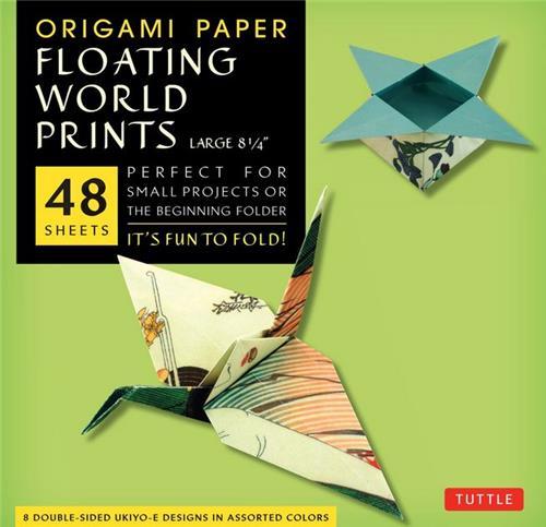 Origami Paper Floating World Prints Large 8 1/4 /anglais
