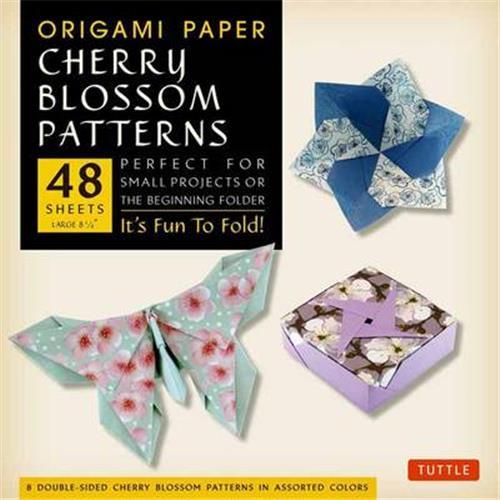Origami Paper Cherry Blossoms Patterns Large 8 1/4 /anglais