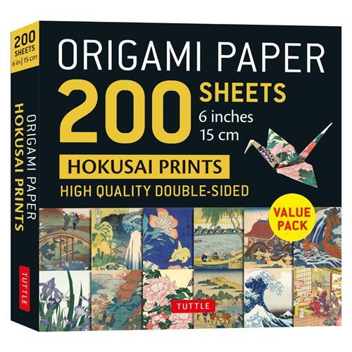 Origami Paper 200 sheets Hokusai Prints  6" 15 cm /anglais