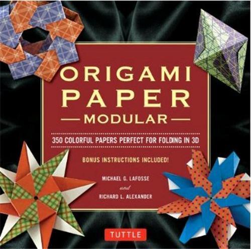 Modular Origami Paper Pack - 350 Colorful Papers Perfect for Folding in 3D /anglais