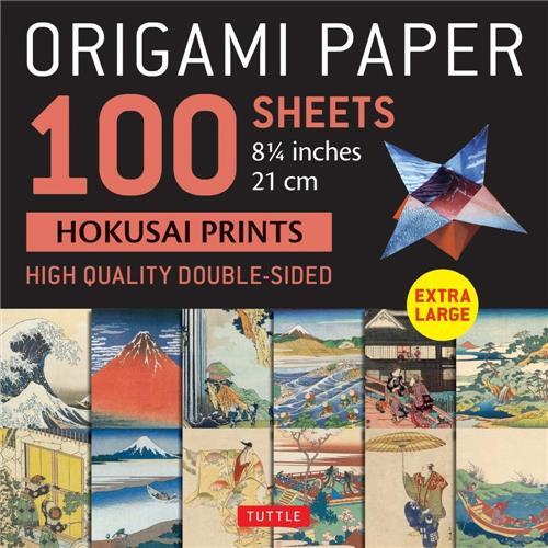 Origami Paper 100 sheets Hokusai Prints 8" 21 cm /anglais