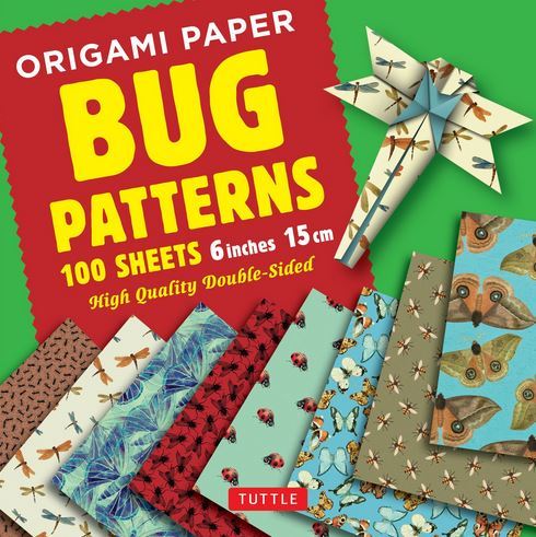Origami Paper Bug Patterns 6*6 /anglais