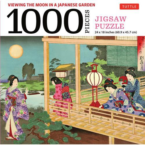 Viewing The Moon Japanese Garden Jigsaw Puzzle - 1000 pieces /anglais