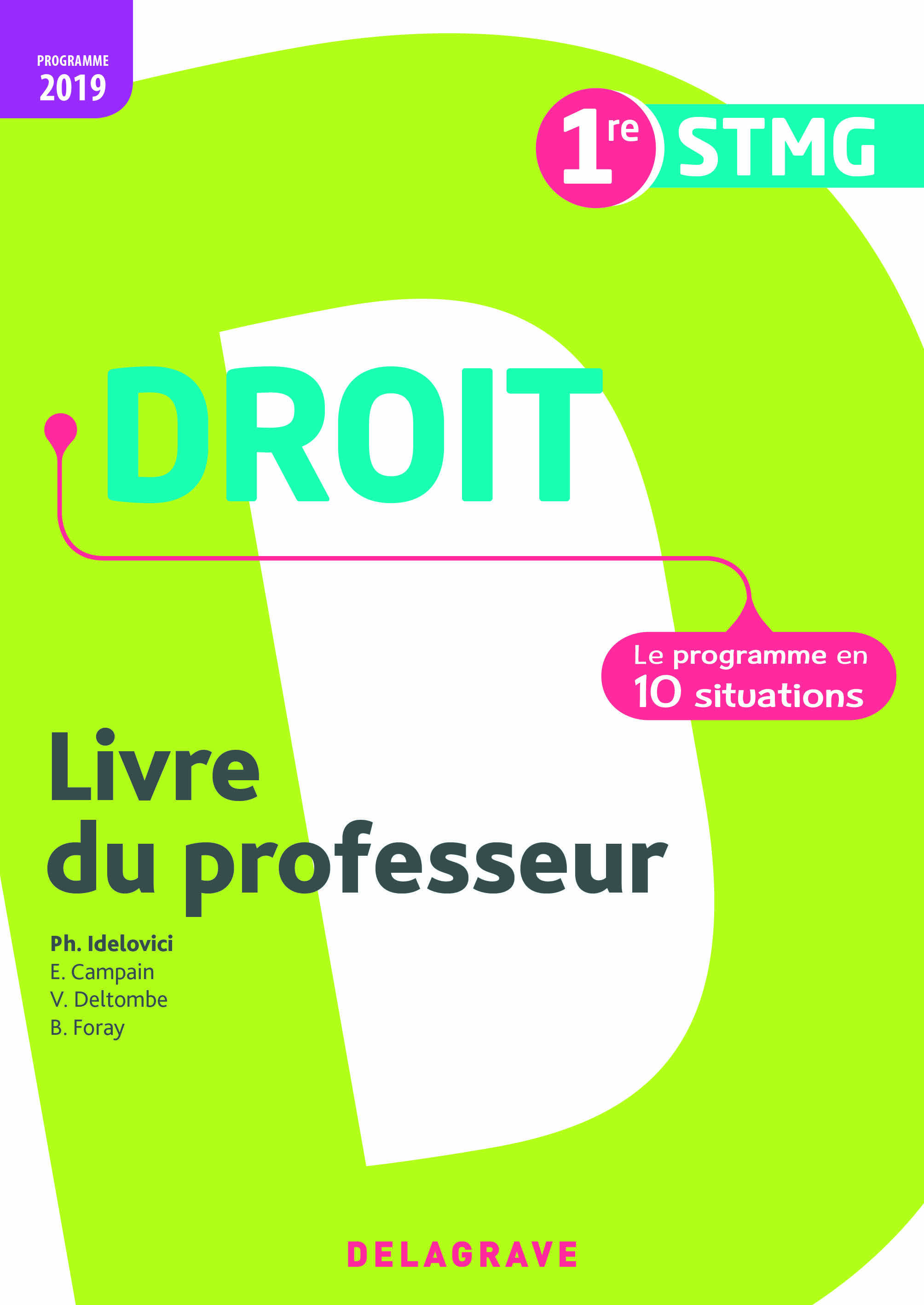 Droit 1re STMG (2019) - Pochette - Livre du professeur