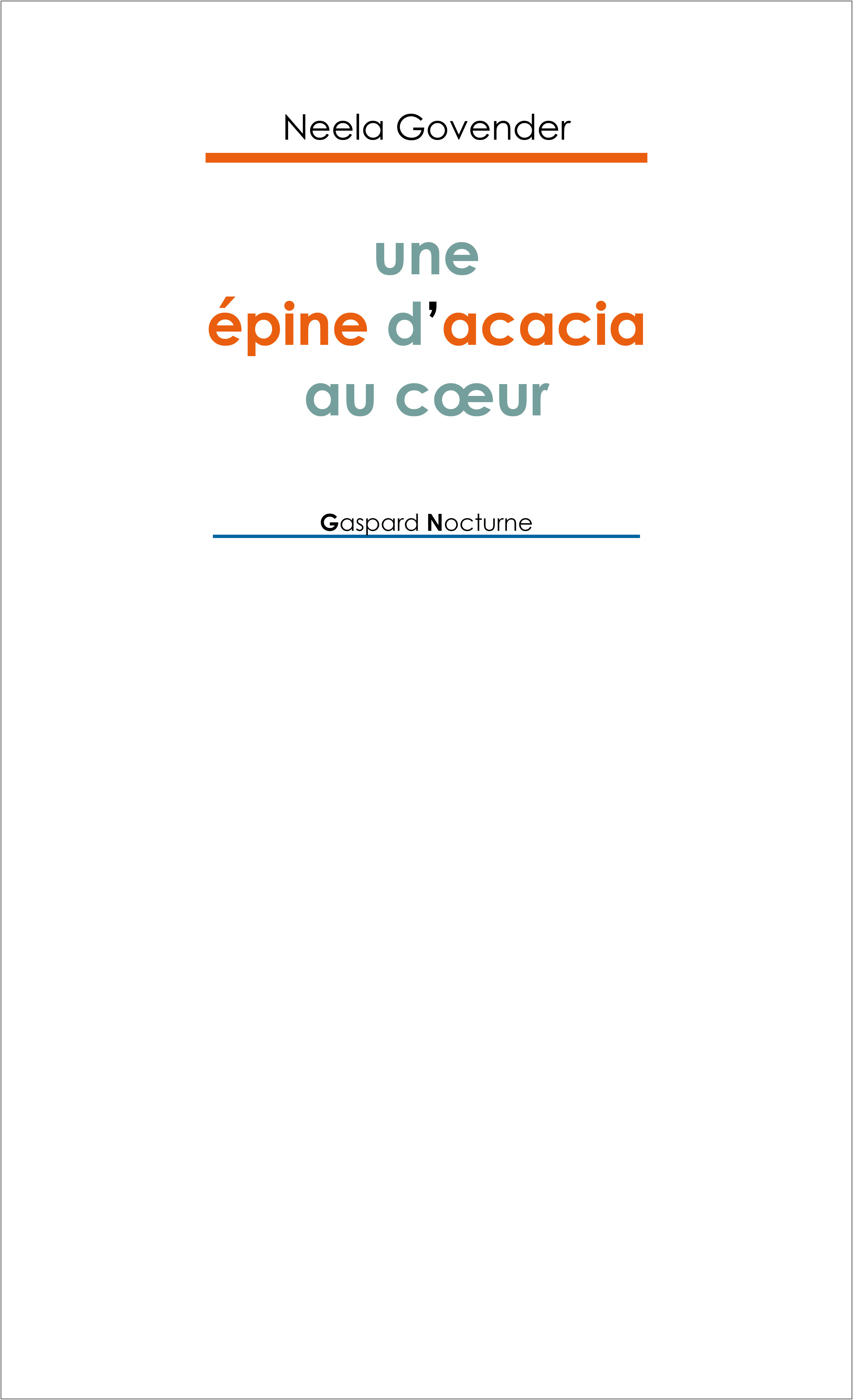 Une épine d'acacia au cœur