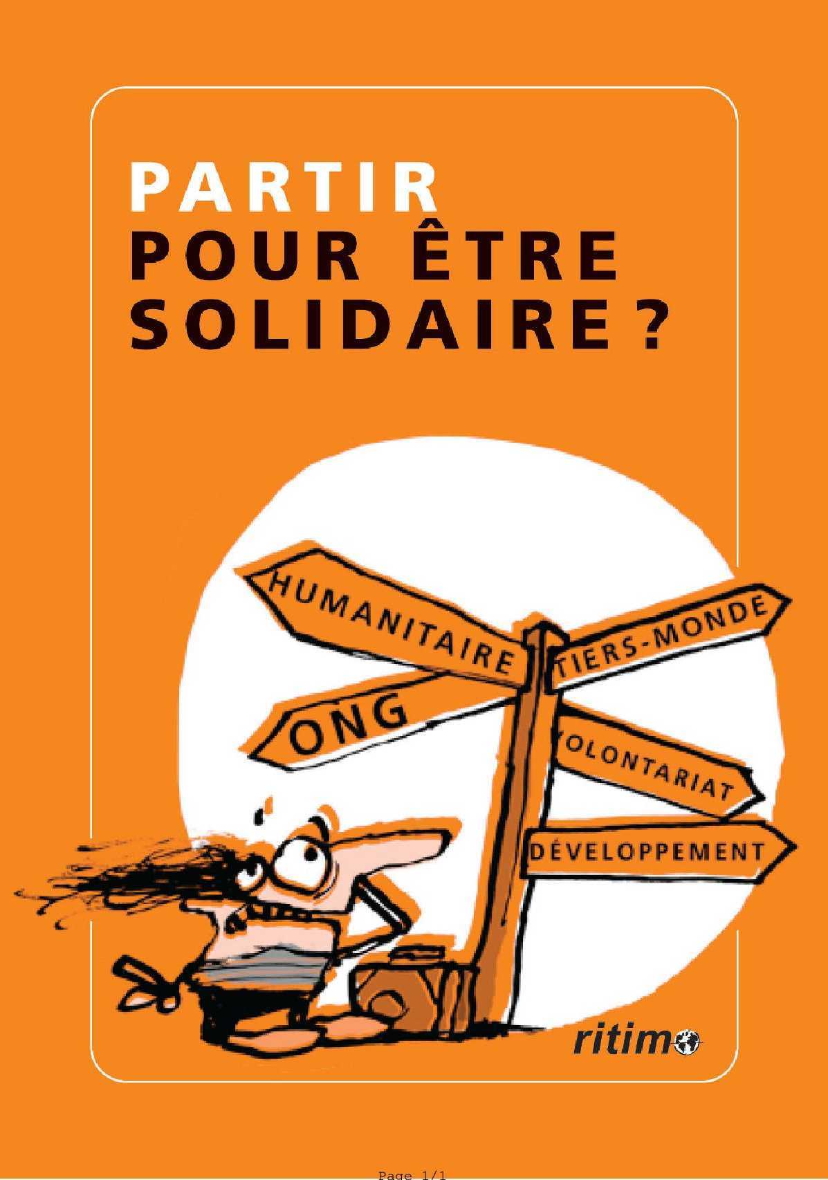 Partir Pour Etre Solidaire ?