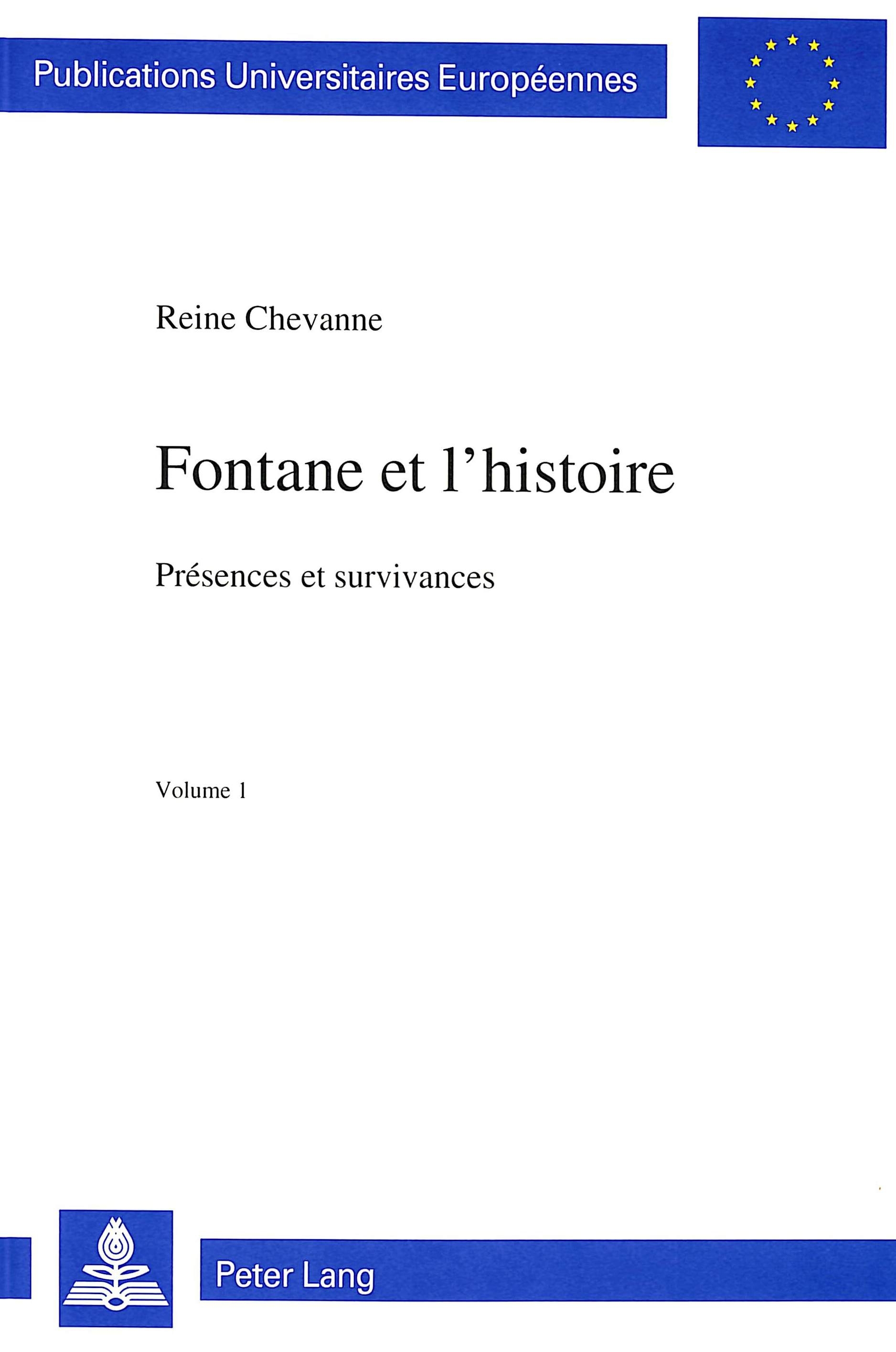 FONTANE ET L'HISTOIRE