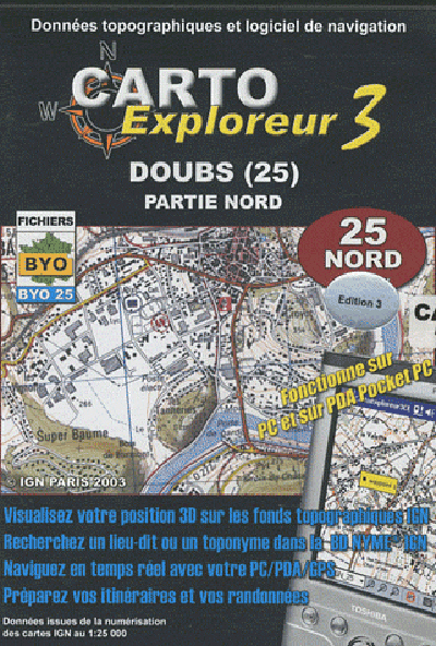 **DOUBS NORD CD-ROM 1/25 000