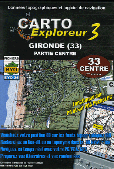 **GIRONDE CENTRE CD-ROM 1/25 000**