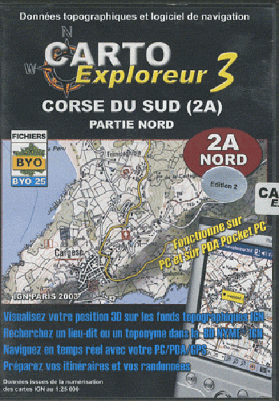 ** CORSE DU SUD NORD CD-ROM 1/25